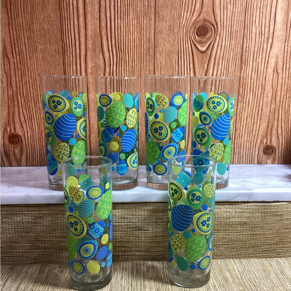 Crisa Easter Egg Glass Tumblers set of 6